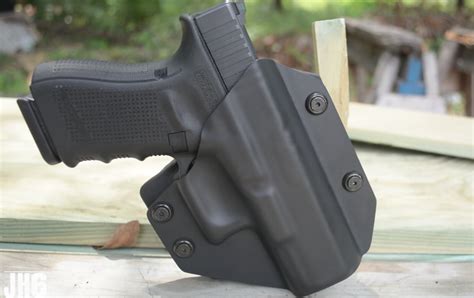 Best holster glock 19 - The Infiltrator has a flat surface gets built into the holster so the clip always get’s good engagement. No Belt. Our Glock 19 Holster is so Secure with the Clip engagement you can use it with and without a belt. The Glock 19 is a little heavy to carry without a belt, but you can do it with a tight, sturdy waistband.